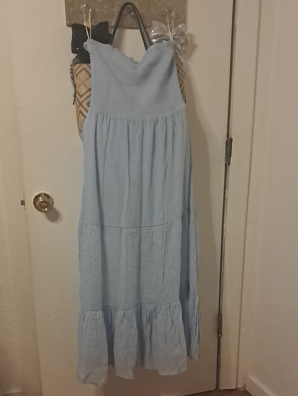 Love Tree Light Blue Tiered Maxi Dress for Girls